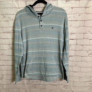 Hurley Hoodie, great condition, striped with 1/4 button
